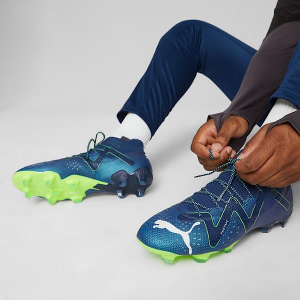 Souliers de soccer à crampons FUTURE ULTIMATE FG/AG, Persian Blue-PUMA White-Pro Green, extralarge